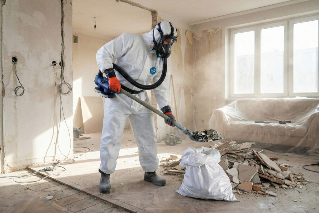 Gebläseatemschutz zur Sanierung in Gebäuden