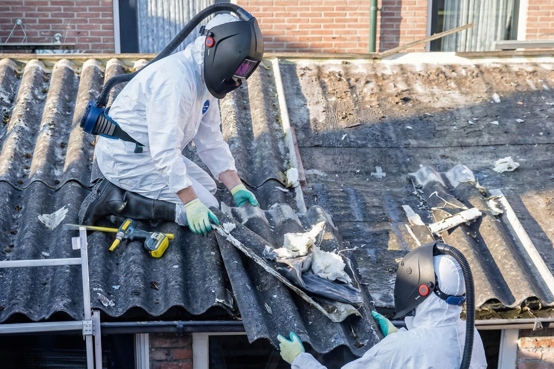 Gebläseatemschutz bei Asbest- und Sanierungsarbeiten