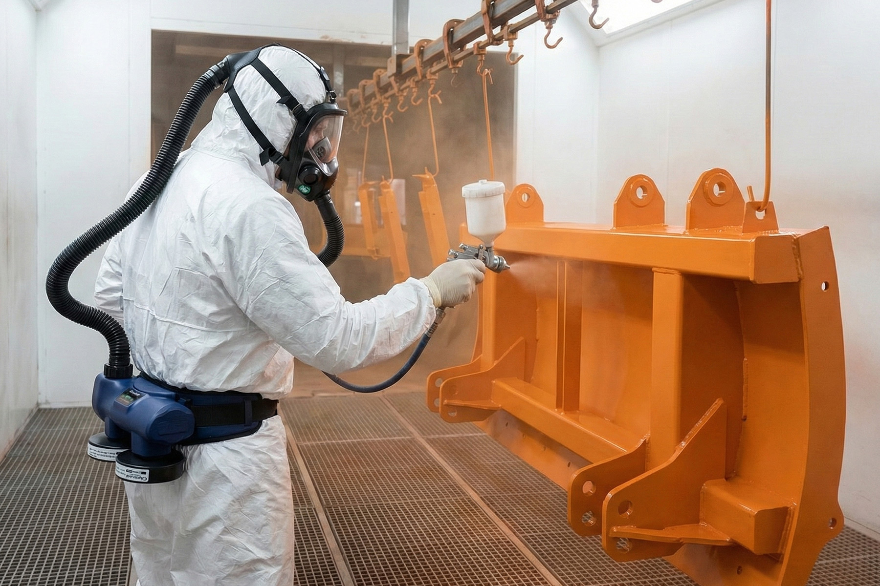 Gebläseatemschutz in Lackierbetrieben: Autolackierung und Industrielackierung